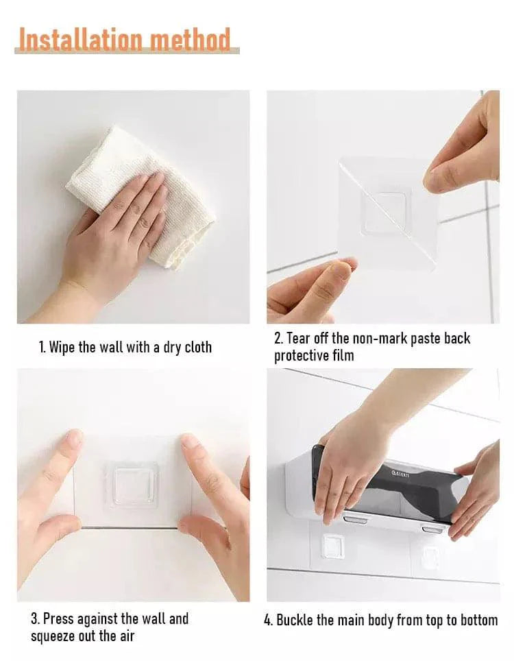 KITCHEN WALL ORGANIZER – 4-GRID SPICE STORAGE RACK