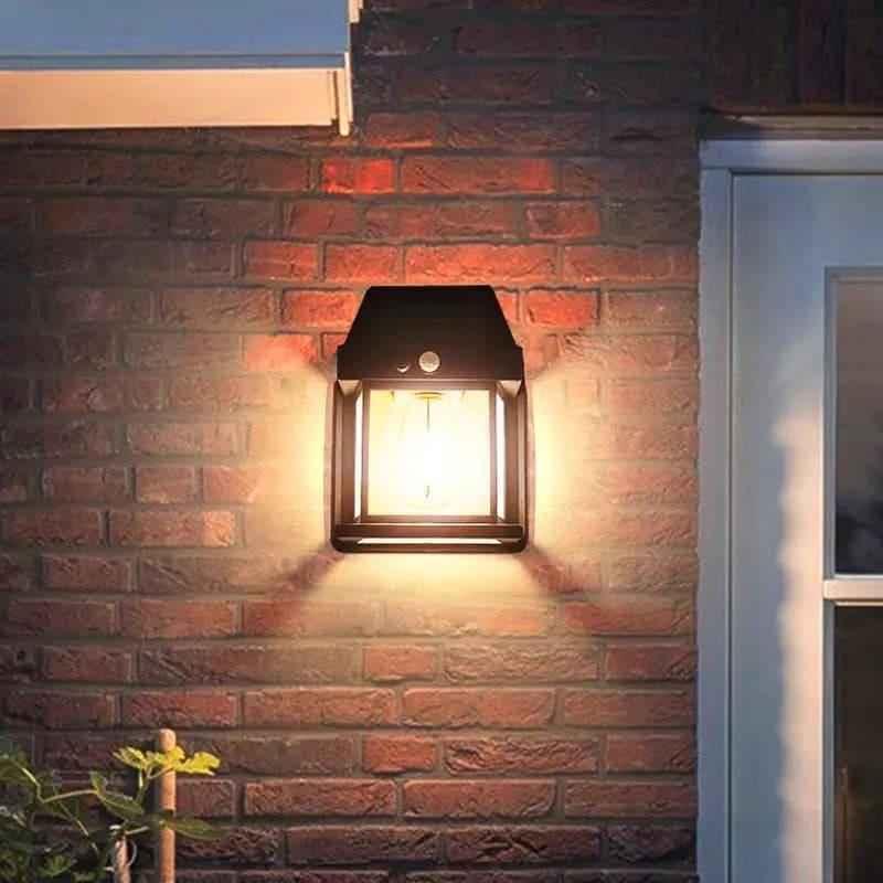 SOLAR POWERED OUTDOOR MOTION SENSOR LIGHT DUSK TO DAWN