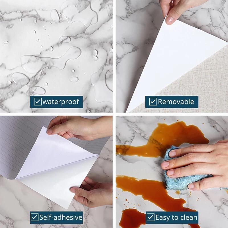 SELF-ADHESIVE MARBLE DESIGN DECOR STICKERS FOR HOME