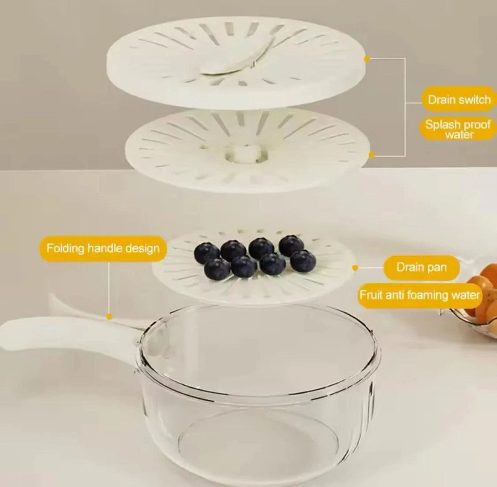 FRUIT & VEGGIE WASH BOWL FOR QUICK FOOD PREP