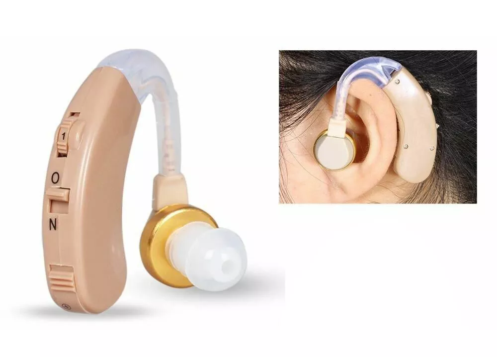 Axon V-163 BTE behind-the-ear hearing aid, battery operated