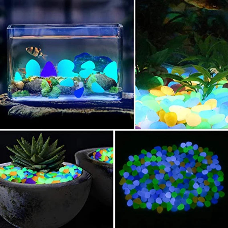 PRODESIRE™ LUMINOUS NIGHT GLOWING STONES DECORATIVE DARK GLOWING PEBBLES