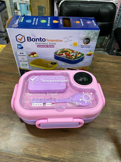 PRODESIRE™ STAINLESS STEEL BANTO LUNCH BOX WITH SPOON & SAUCE DIP