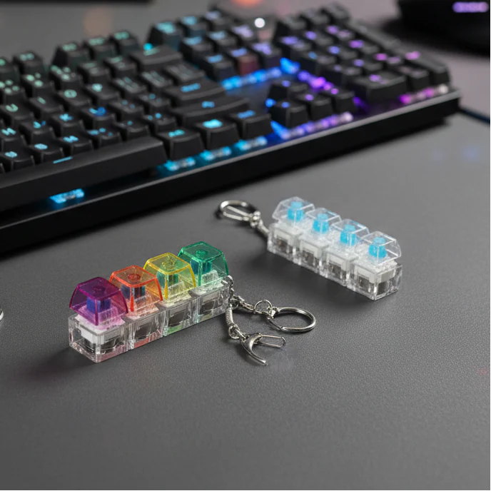 PRODESIRE™ KEYBOARD FIDGET STRESS RELIEF KEYCHAIN FOR KIDS & ADULTS