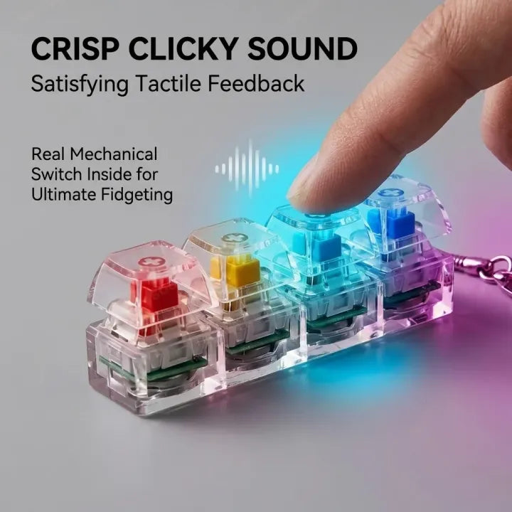 PRODESIRE™ KEYBOARD FIDGET STRESS RELIEF KEYCHAIN FOR KIDS & ADULTS