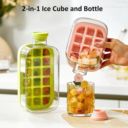 PRODESIRE™ 2-in-1 ICE CUBE TRAY ICE CUBES BOTTLE WITH STRAW