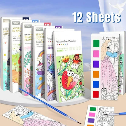 PRODESIRE™ WATERCOLOR BOOK WITH PAINT BRUSH