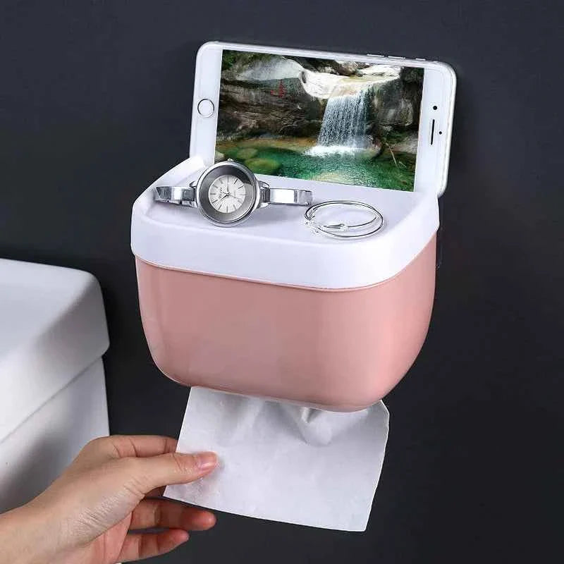 WATERPROOF WALL-MOUNTED PAPER HOLDER