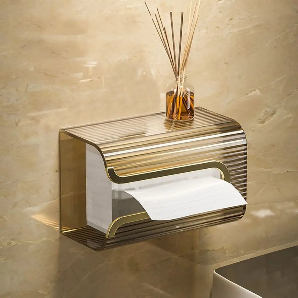 WALL-MOUNTED ACRYLIC TISSUE BOX – SPACE-SAVER
