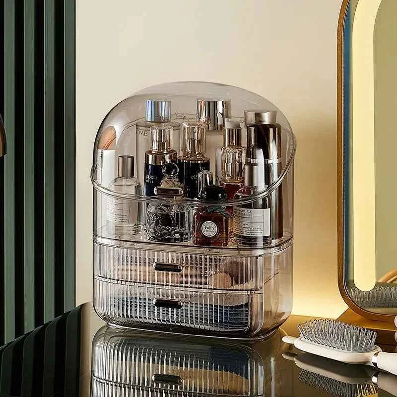 TRANSPARENT MAKEUP ORGANIZER FOR COSMETICS STORAGE