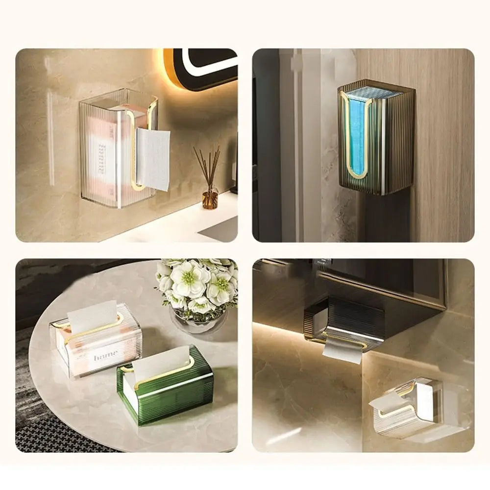 WALL-MOUNTED ACRYLIC TISSUE BOX – SPACE-SAVER