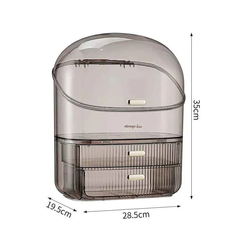 TRANSPARENT MAKEUP ORGANIZER FOR COSMETICS STORAGE