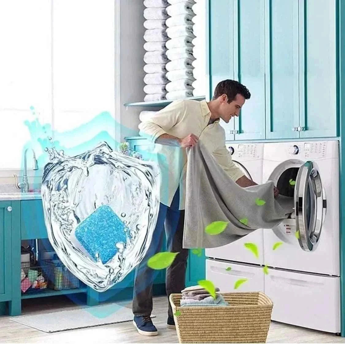 12 PACK WASHING MACHINE CLEANER – POWERFUL DEEP CLEAN