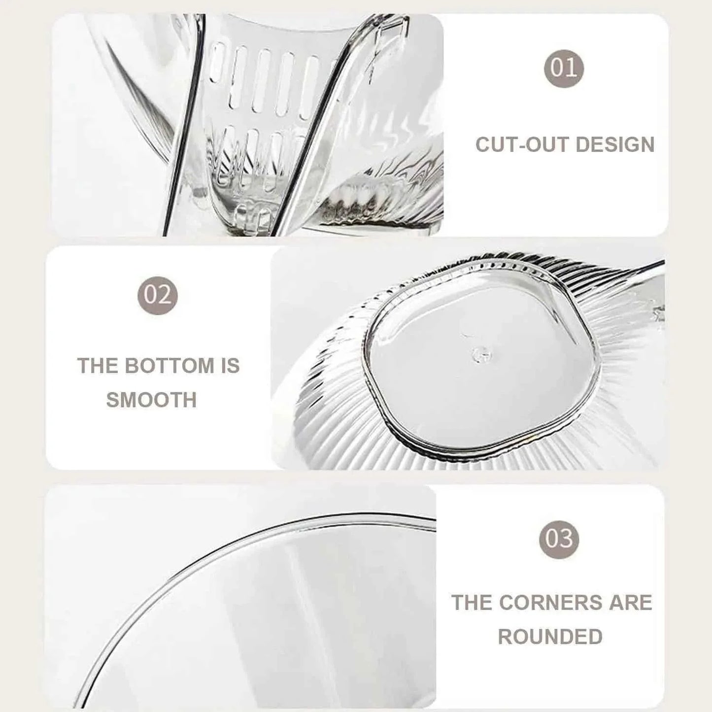 ACRYLIC STORAGE BASKET FOR FRUITS & VEGGIES