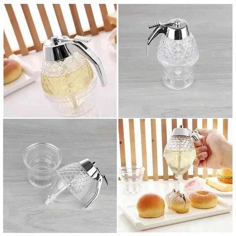 TRANSPARENT ACRYLIC HONEY STORAGE CONTAINER