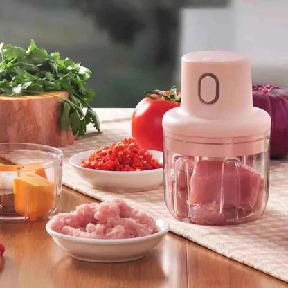 MINI ELECTRIC CHOPPER 250ML – PORTABLE VEGETABLE CUTTER FOR EASY COOKING