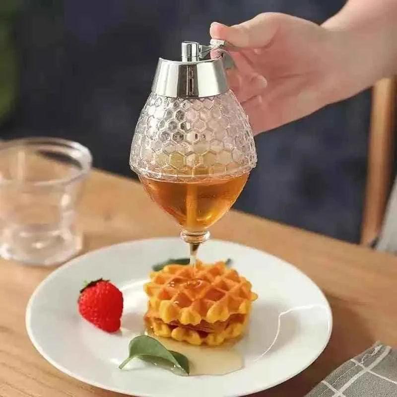 TRANSPARENT ACRYLIC HONEY STORAGE CONTAINER