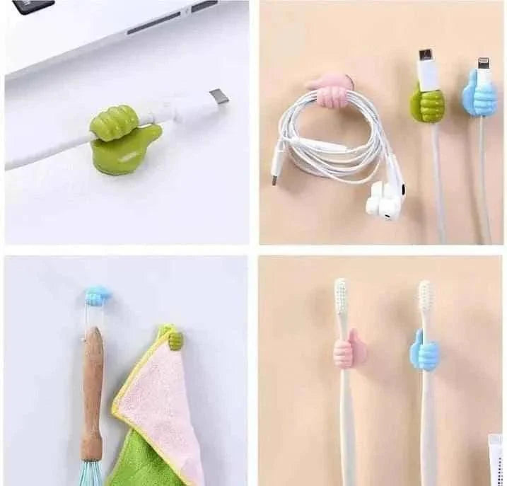 MULTIFUNCTIONAL SILICONE WALL THUMB CLIPS SET OF 10