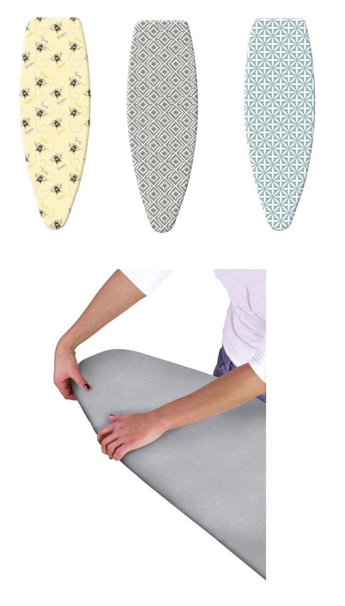 EASY FIT WASHABLE IRONING BOARD COVER WITH BACKING