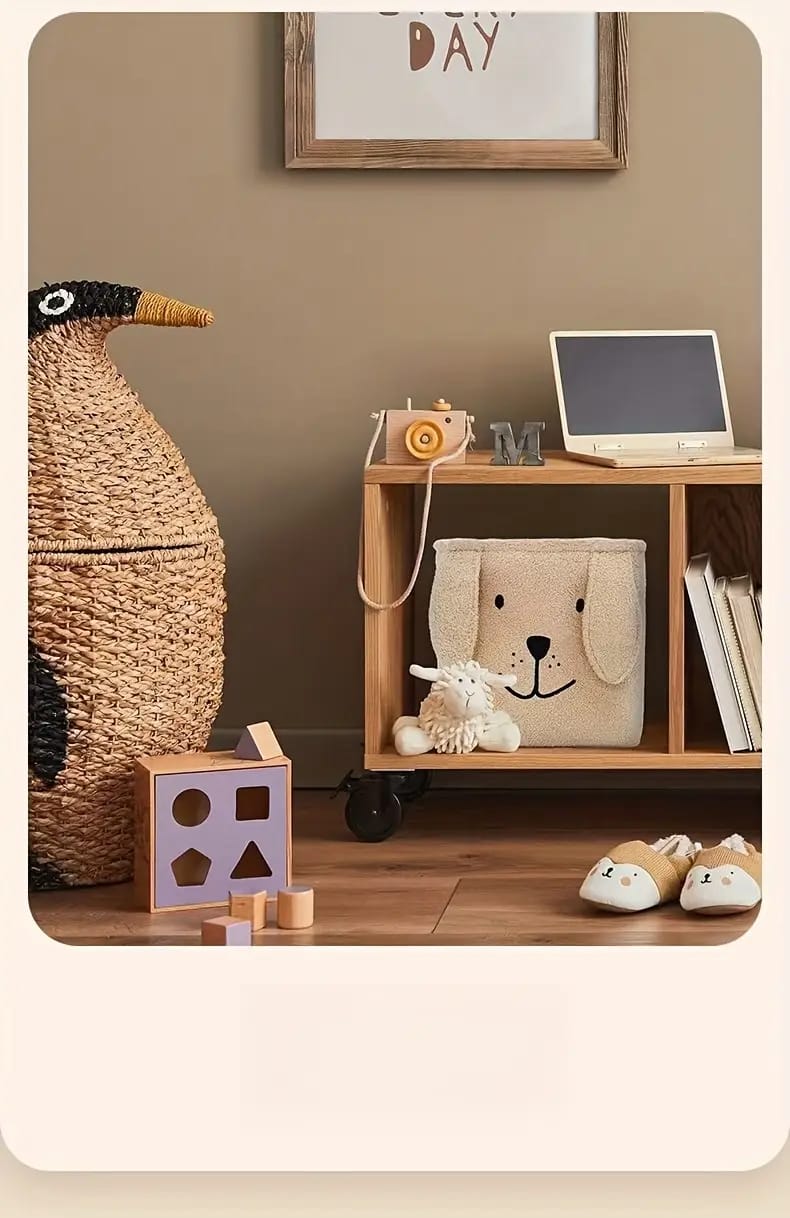 SOFT PLUSH BIG EAR BUNNY STORAGE BASKET