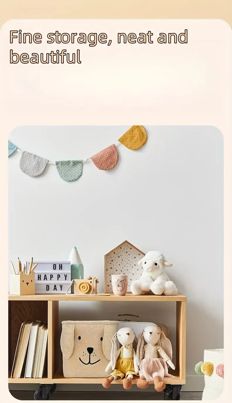 SOFT PLUSH BIG EAR BUNNY STORAGE BASKET