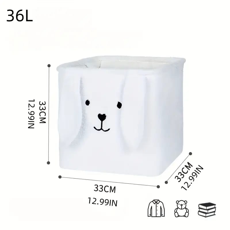 SOFT PLUSH BIG EAR BUNNY STORAGE BASKET