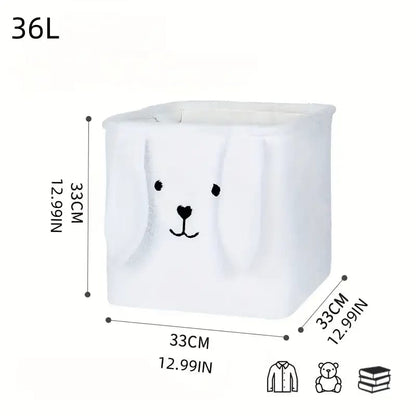 SOFT PLUSH BIG EAR BUNNY STORAGE BASKET