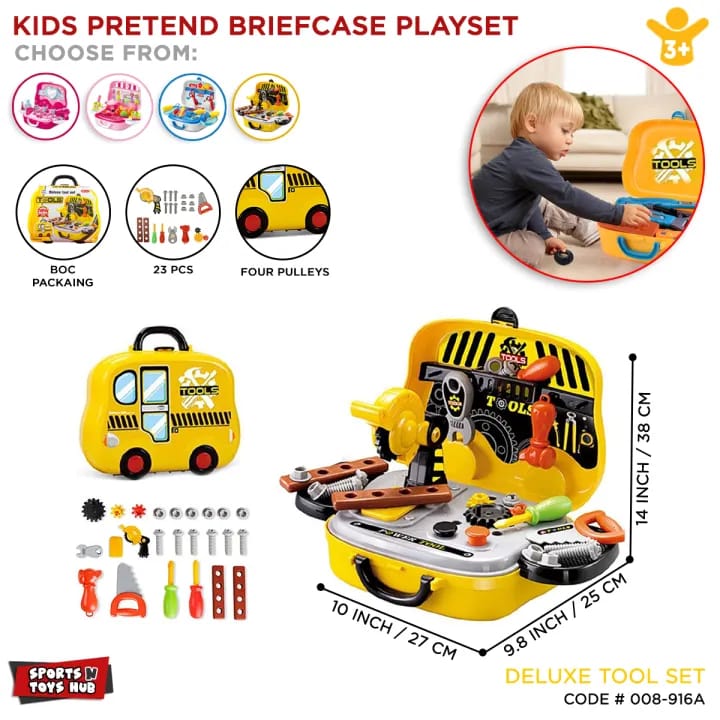MULTIPURPOSE TOOL BOX BRIEFCASE TOY FOR KIDS