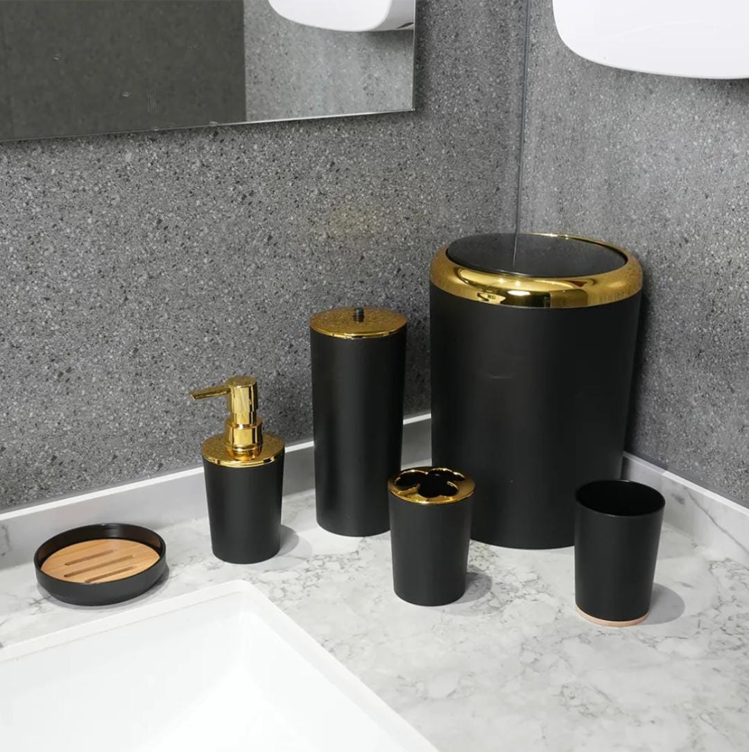 MODERN 6PCS BATHROOM ORGANIZER SET WITH BOX