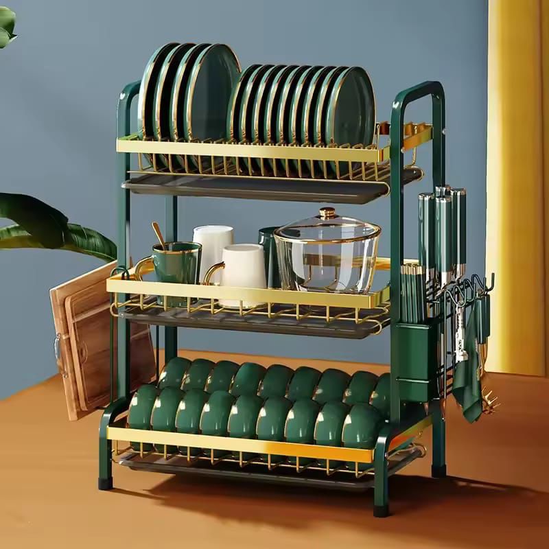 PRODESIRE™ Dish Drainer Stainless Kitchen Dish Rack Storage Shelf