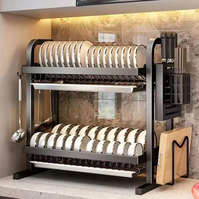 PRODESIRE™ Dish Drainer Stainless Kitchen Dish Rack Storage Shelf