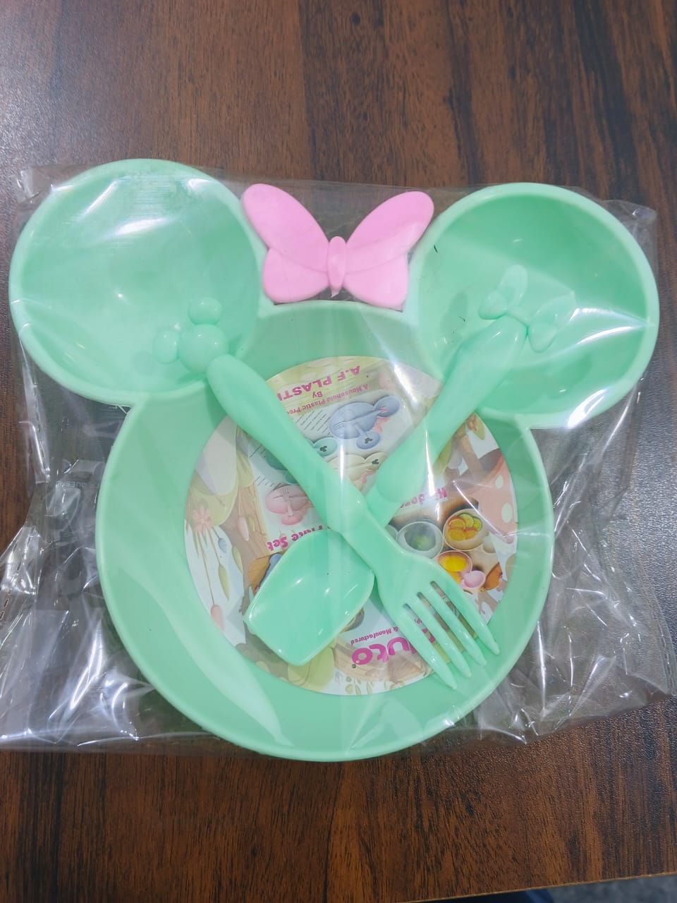 PRODESIRE™ MICKEY MOUSE KIDS PLATE WITH FORK & SPOON