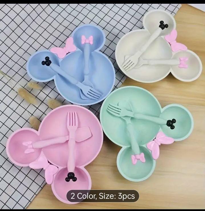 PRODESIRE™ MICKEY MOUSE KIDS PLATE WITH FORK & SPOON
