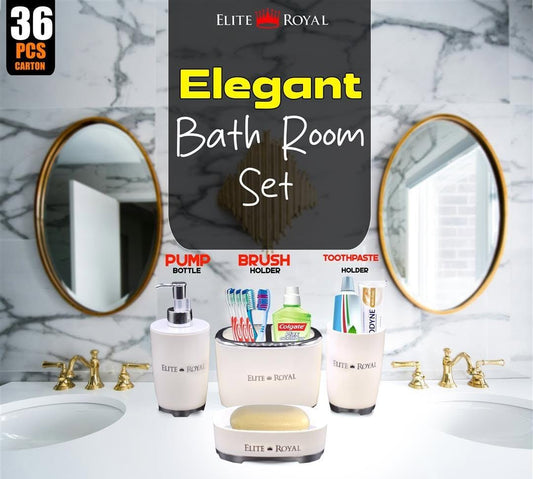 PRODESIRE™ 4PCS ELEGANT BATHROOM SET, HIGH QUALITY BATH ACCESSORIES