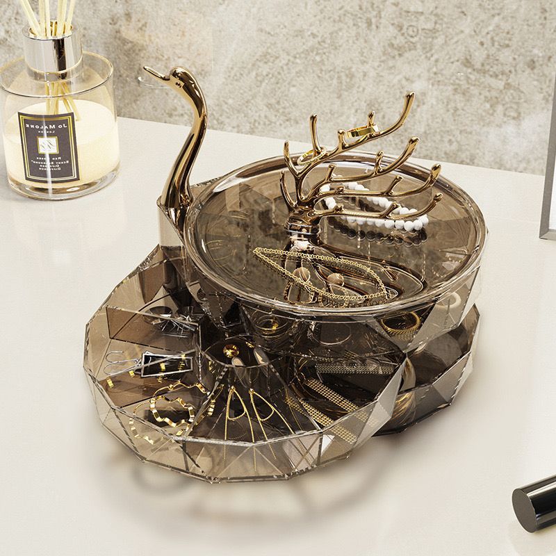 SWAN DREAM DESKTOP ORGANIZER – ELEGANT JEWELRY STORAGE BOX