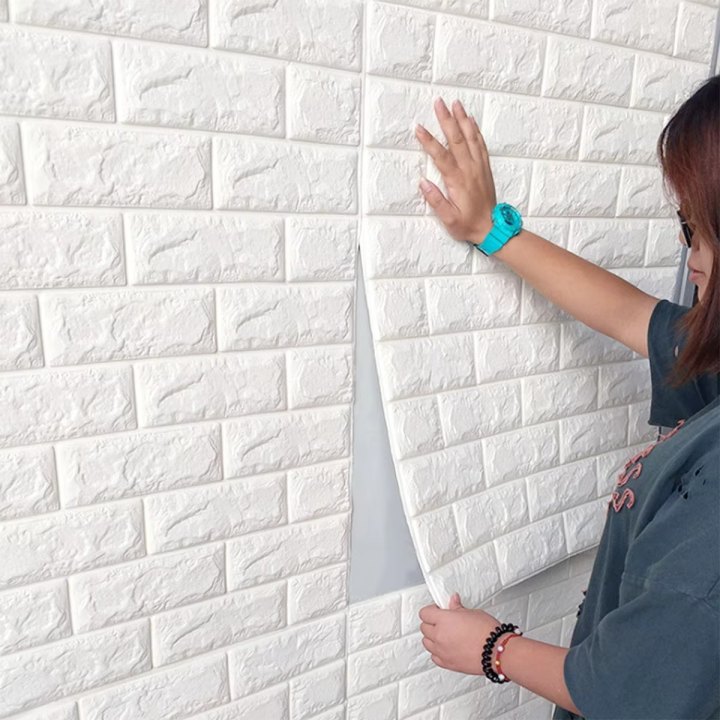 PRODESIRE™ SELF ADHESIVE 3D BRICK WALL SHEET (27X30 INCH PER SHEET)
