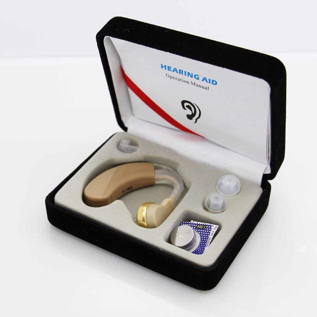 Axon V-163 BTE behind-the-ear hearing aid, battery operated