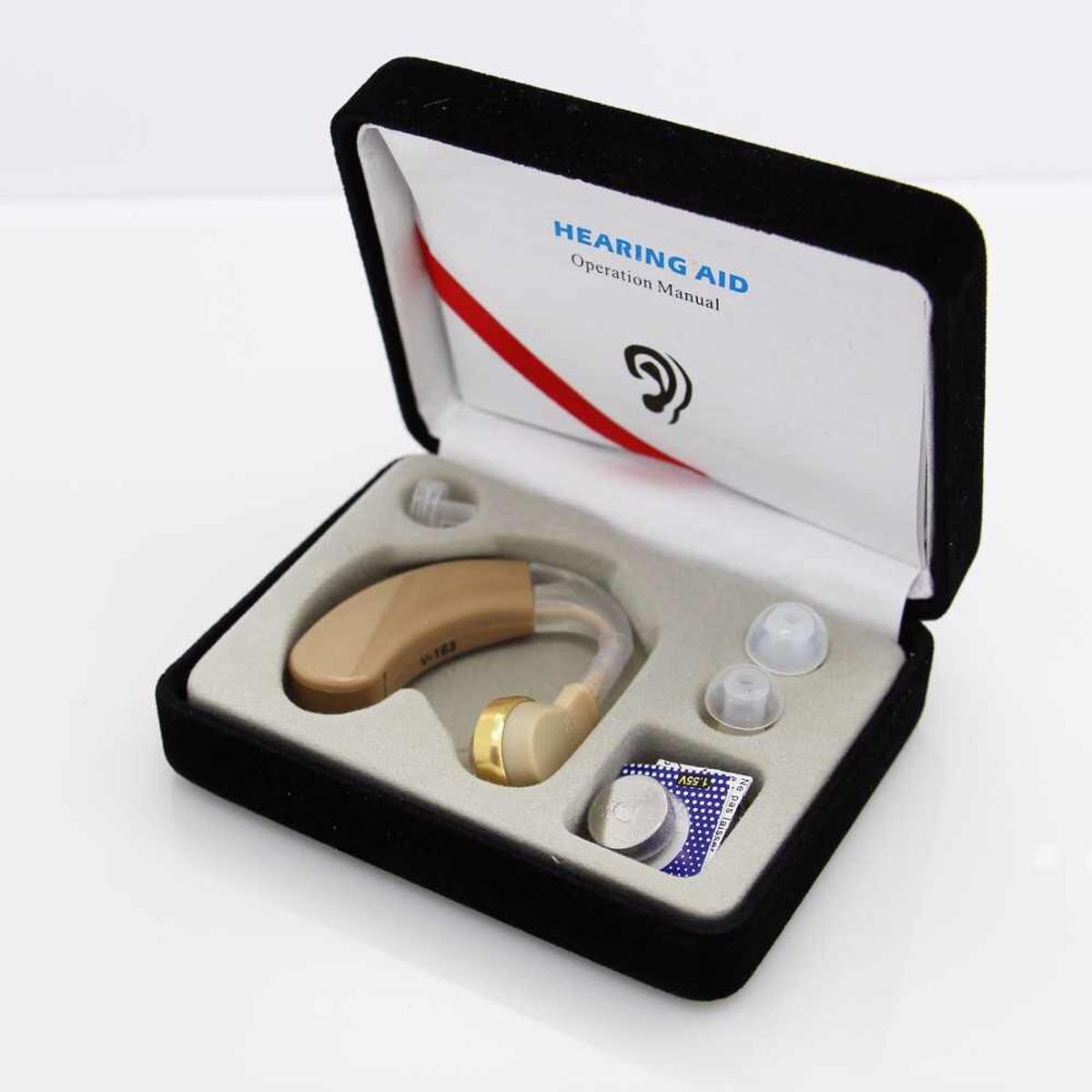Axon V-163 BTE behind-the-ear hearing aid, battery operated