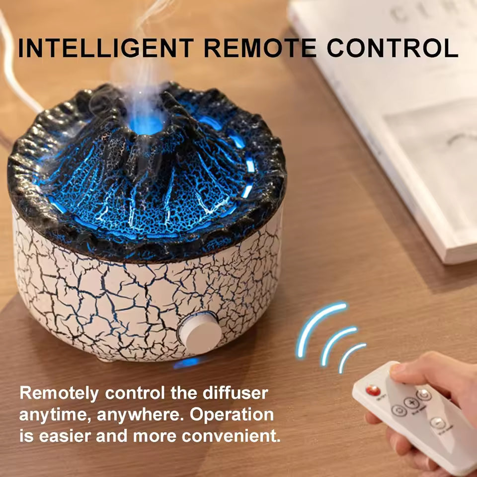 DECORATIVE VOLCANO FLAME ESSENTIAL OIL AROMA DIFFUSER