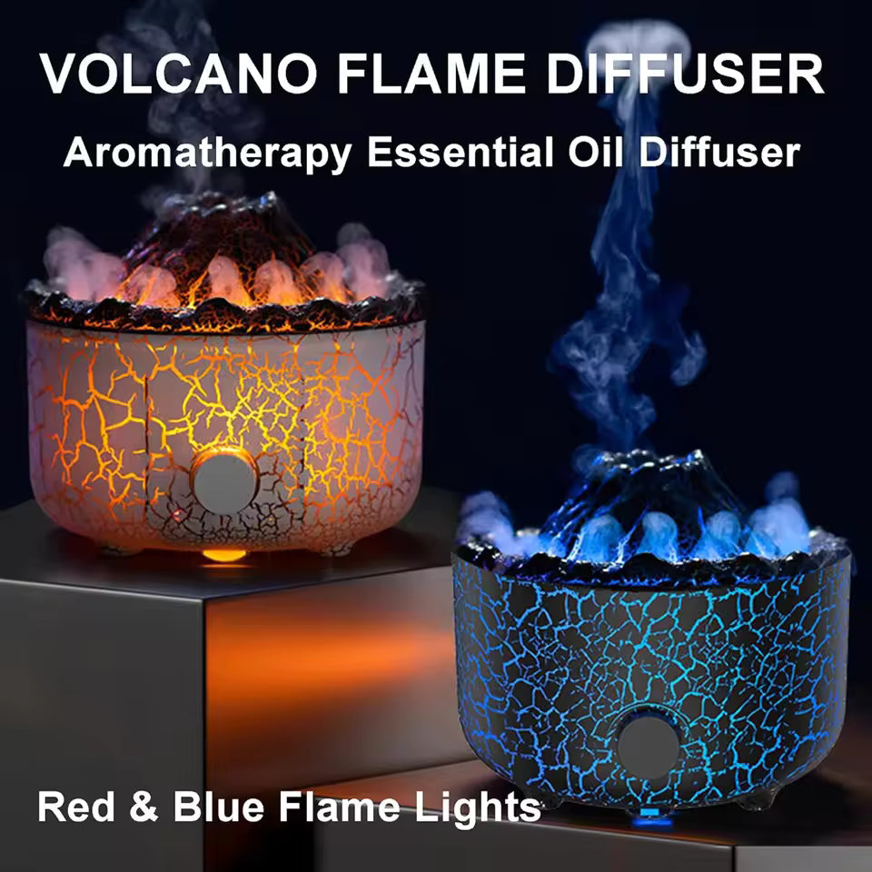DECORATIVE VOLCANO FLAME ESSENTIAL OIL AROMA DIFFUSER
