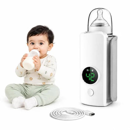 PRODESIRE™ LED DIGITAL DISPLAY RECHARGEABLE MILK WARMER WITH INSULATION COVER
