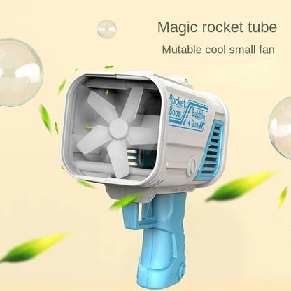 BAZOOKA BUBBLE GUN — 32-HOLE HIGH-OUTPUT BUBBLE BLASTER FOR KIDS & PARTIES