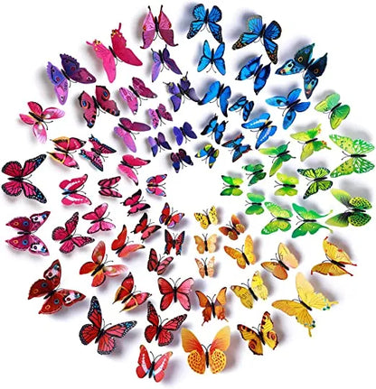 PRODESIRE™ 12PCS BUTTERFLY WALL STICKERS FRIDGE MAGNET