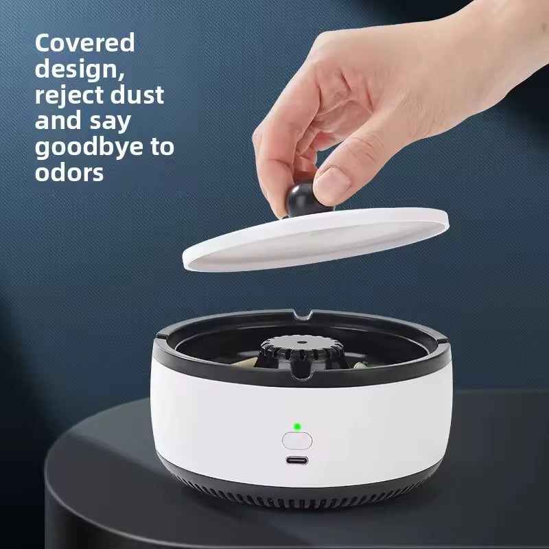 CELL OPERATED SMART ASHTRAY WITH BUILT-IN AIR PURIFIER