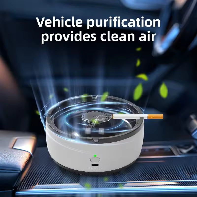 CELL OPERATED SMART ASHTRAY WITH BUILT-IN AIR PURIFIER