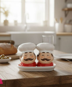PRODESIRE™ CERAMIC CHEF STYLE SALT & PEPPER SHAKER
