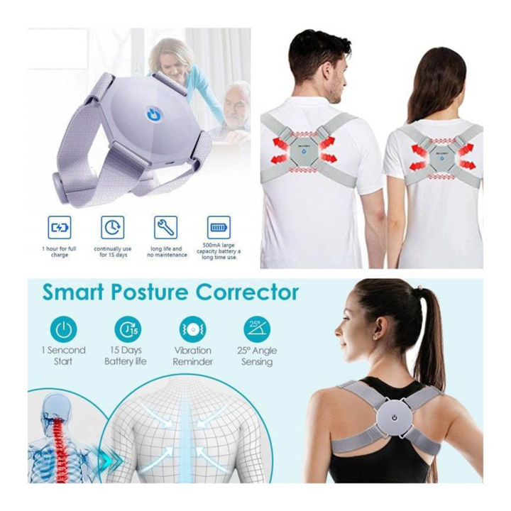 RECHARGEABLE SMART POSTURE CORRECTOR WITH SENSOR ALERTS