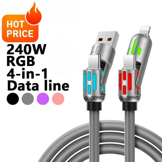 PRODESIRE™ 240W 4 IN 1 CHARGING DATA CABLE