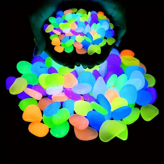 PRODESIRE™ LUMINOUS NIGHT GLOWING STONES DECORATIVE DARK GLOWING PEBBLES