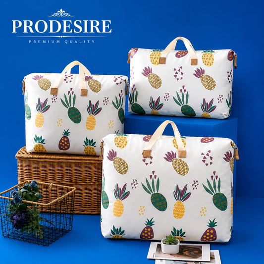 PRODESIRE™ WATERPROOF QUILT STORAGE BAG PINEAPPLE (CAPACITY 120L)